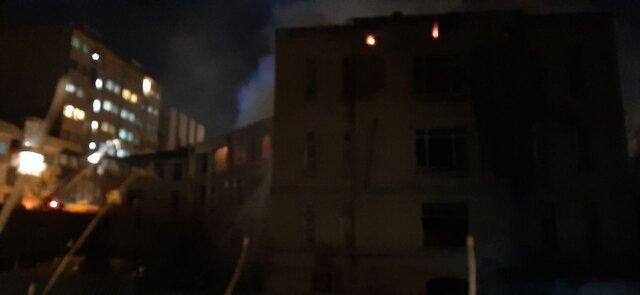 آتش سوزی گسترده در بیمارستان تاریخی مسیح کرمانشاه