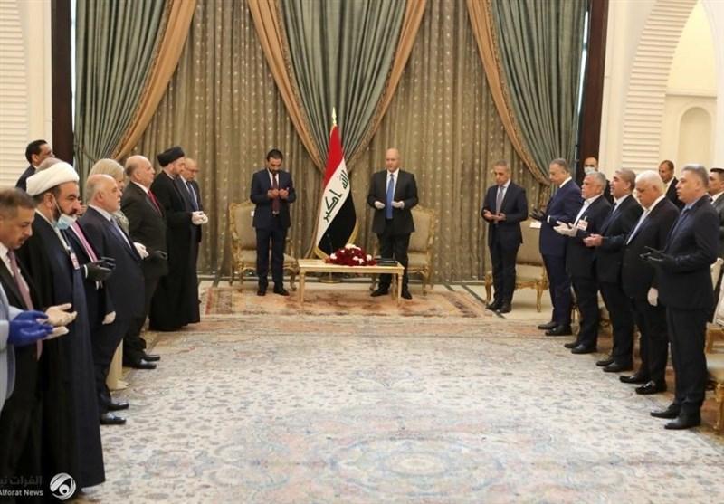 تاکید صالح و الکاظمی بر تسریع در تکمیل کابینه عراق، لزوم همبستگی همگان برای از بین بردن داعش