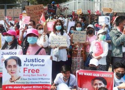 موج بازداشت ها در میانمار، تظاهرات علیه کودتا وارد دومین هفته شد